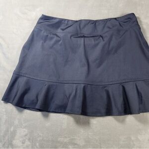 Chic Navy Mini Skirt with Ruffled Hem